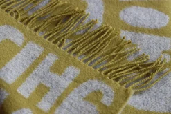 Online Alphabet Lambswool Throw - Yellow Blankets + Throws