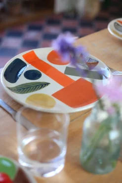 Clearance Autumn Leaf Dinner Plate Plates + Bowls