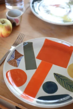 Clearance Autumn Leaf Dinner Plate Plates + Bowls