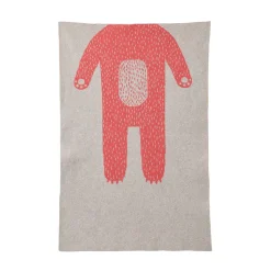 New Bear Mini Blanket - Grey & Pink Baby Blankets