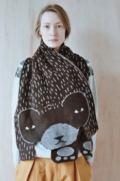 Cheap Bear Shawl - Brown Scarves