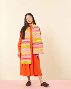 Fashion Big Stitch Scarf - Lipstick Scarves