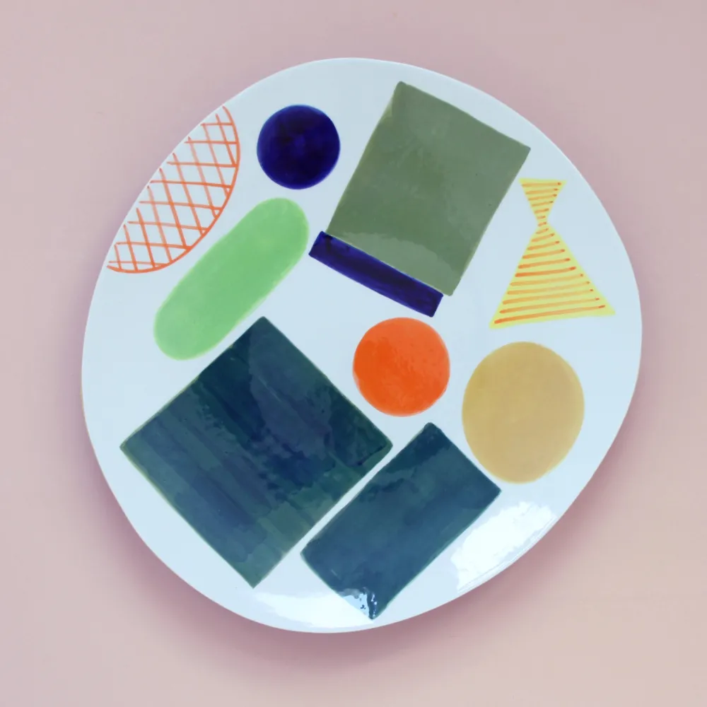Shop Block + Line Serving Platter Serveware