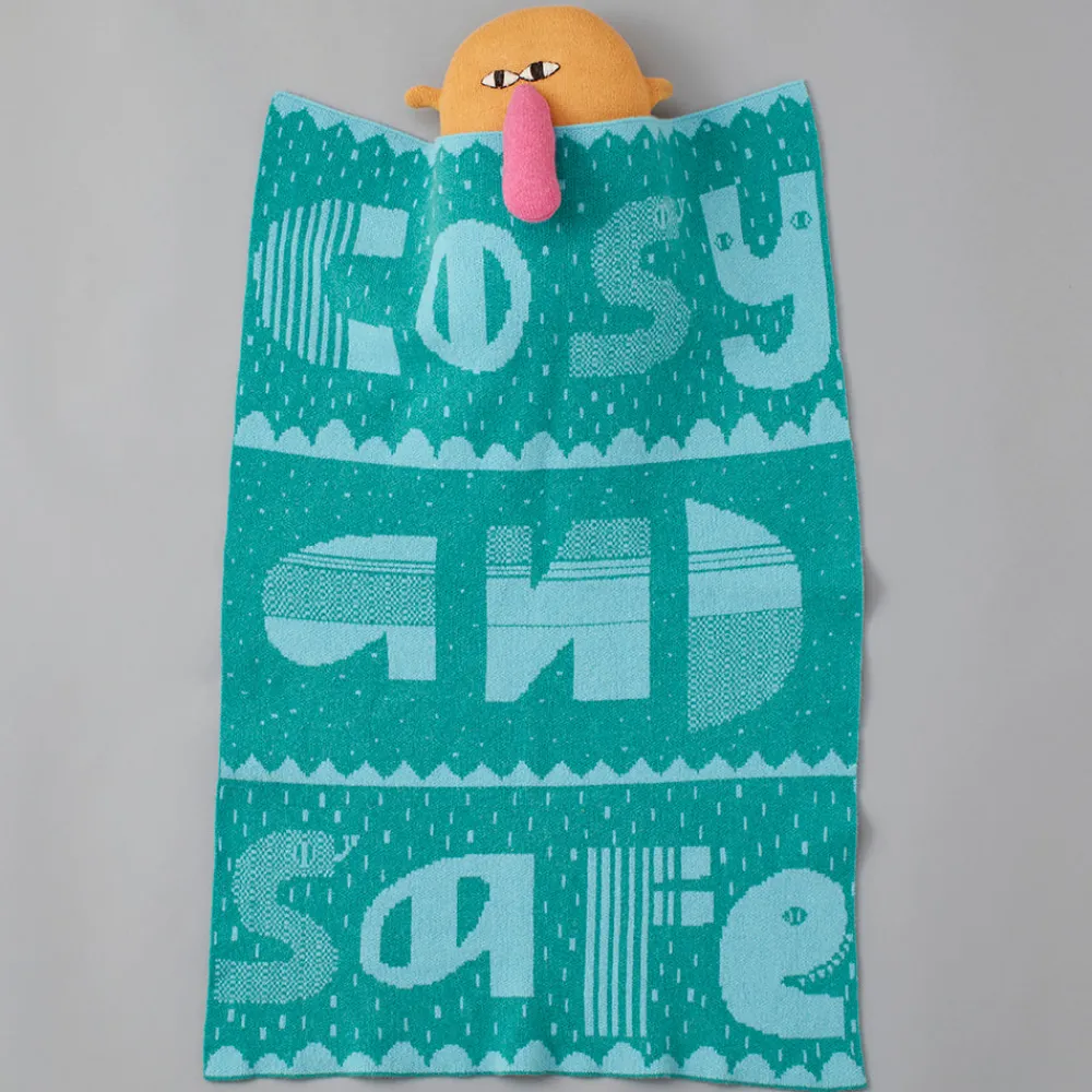 Sale Cosy and Safe Mini Blanket - Blue & Green Baby Blankets