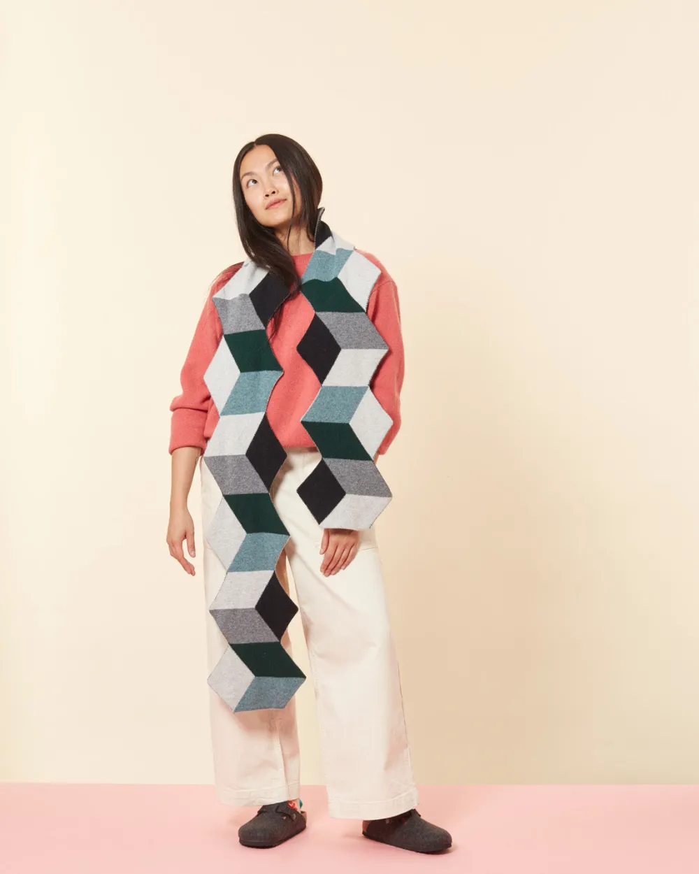 New Cube Scarf - Black Scarves