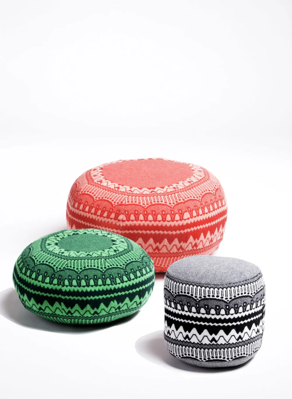 Store Ernest Pouffe in ZigZag - Red Floor Cushions