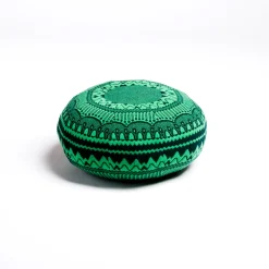 Hot Ernest Pouffe in ZigZag - Green Floor Cushions