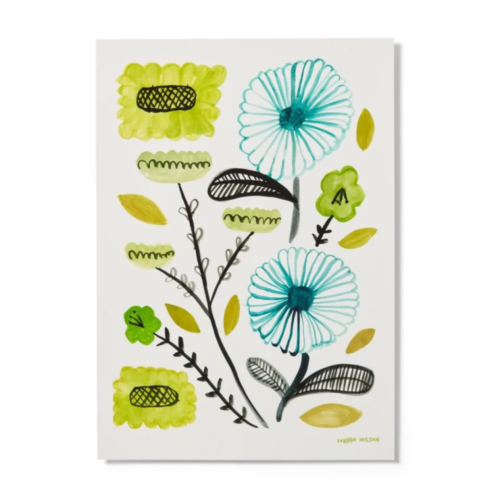 Cheap Green Wildflower Giclée Print Flower Wall Art