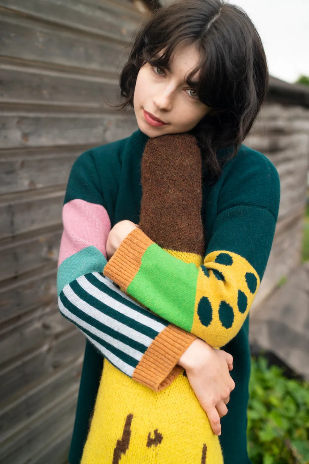 Cheap Hettie Turtleneck Jumper - Green Lambswool Jumpers
