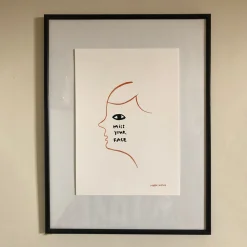 Online I Miss Your Face Print Screen Print Wall Art