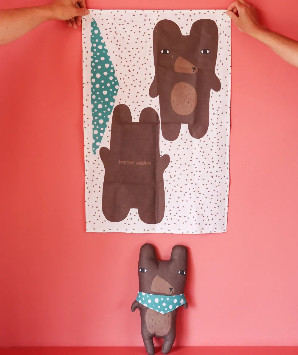 Hot Make Your Own Bear Tea Towel Craft Kit Make Your Own Kits|Kitchen Textiles