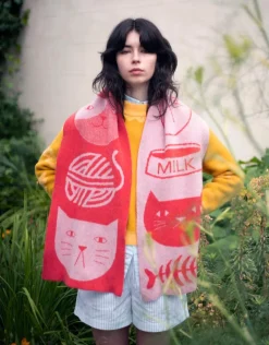 Flash Sale Mog Totem Scarf Pink Scarves