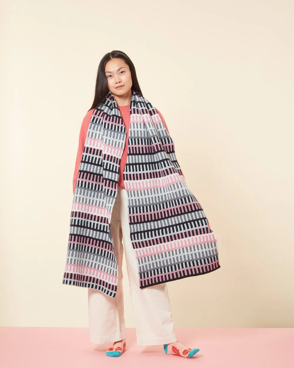Shop Shiel Blanket Scarf - Tea Rose Scarves