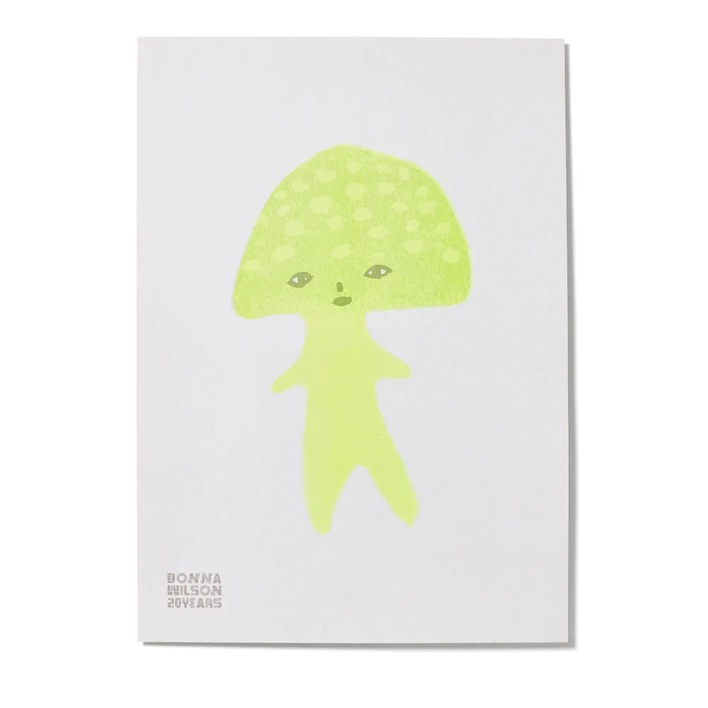 Store Suki Mushroom 20 Years Riso Print - Limited Edition Screen Print Wall Art