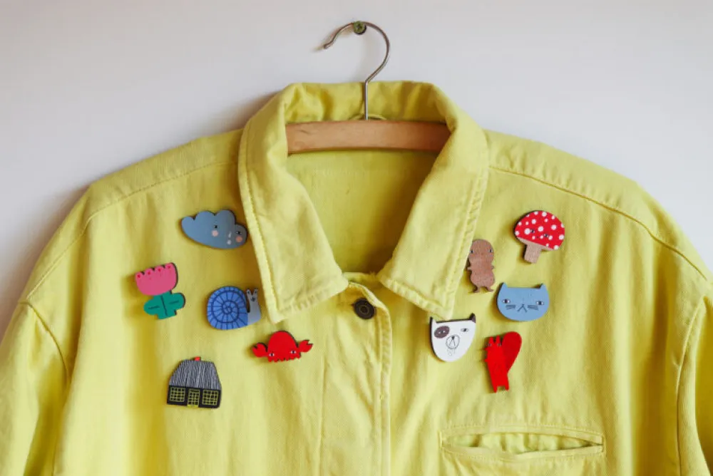 Sale Sylvie Snail Pin Badge Pin Badges