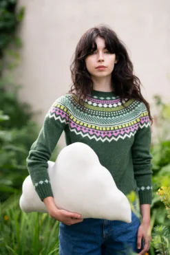 Cheap Ugie Jumper - Forest Green Lambswool Jumpers